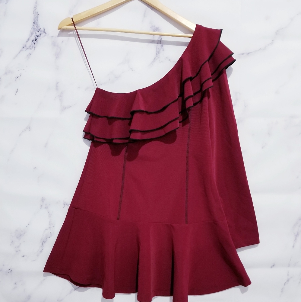 The Room One Shoulder Mini Ruffle Dress - Picture 4 of 9